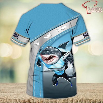 Cronulla-Sutherland Sharks Fans Personalized Name 3D T-Shirt Hoodie Zipper Hoodie for men and women