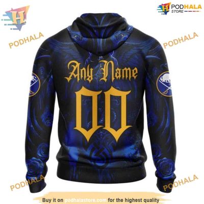 Skull Art Design Buffalo Sabres Personalized NHL Hoodie 3D Apparel