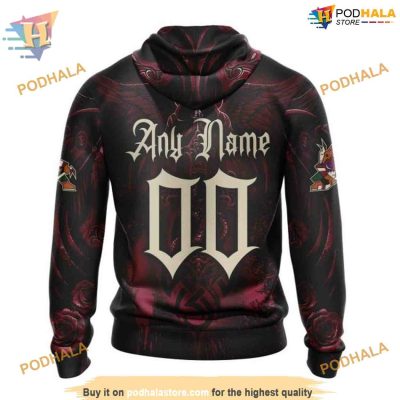 Skull Art Special Design NHL Arizona Coyotes Hoodie 3D, Personalized Arizona Coyotes Merch