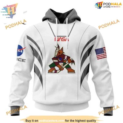 Space Force NASA Astronaut NHL Arizona Coyotes Hoodie 3D, Personalized Arizona Coyotes