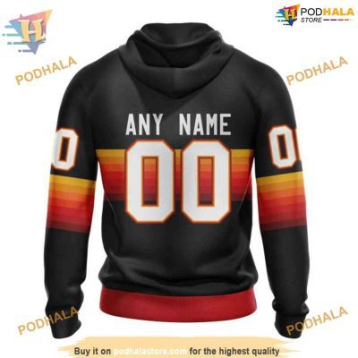 Special Black And Gradient Design NHL Calgary Flames Hoodie 3D