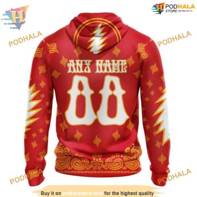 Special Grateful Dead Design NHL Calgary Flames Hoodie 3D Sweatshirt
