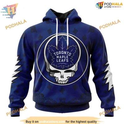 Special Grateful Dead Design NHL Toronto Maple Leafs Hoodie 3D