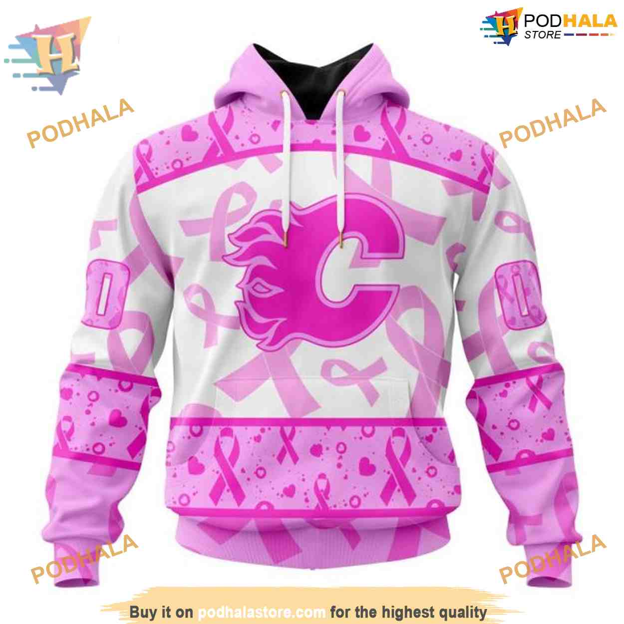 Special Pink October Breast Cancer Awareness Month NHL Calgary Flames Hoodie 3D Special Pink October Breast Cancer Awareness Month NHL Calgary Flames Hoodie 3D
