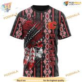 Special Skull Native Design Nhl Calgary Flames Hoodie 3d Sweatshirt 3.jpg - demo10