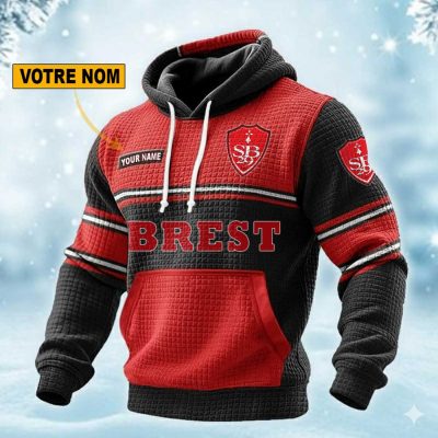 Stade Brestois 29 Personalized waffle knit hoodie
