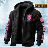 Stade Francais Perseonalized Fleece Zip Hoodie Fleece Hoodie AOP Print