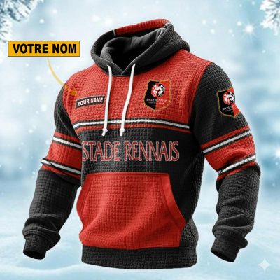 Stade Rennais FC Personalized waffle knit hoodie