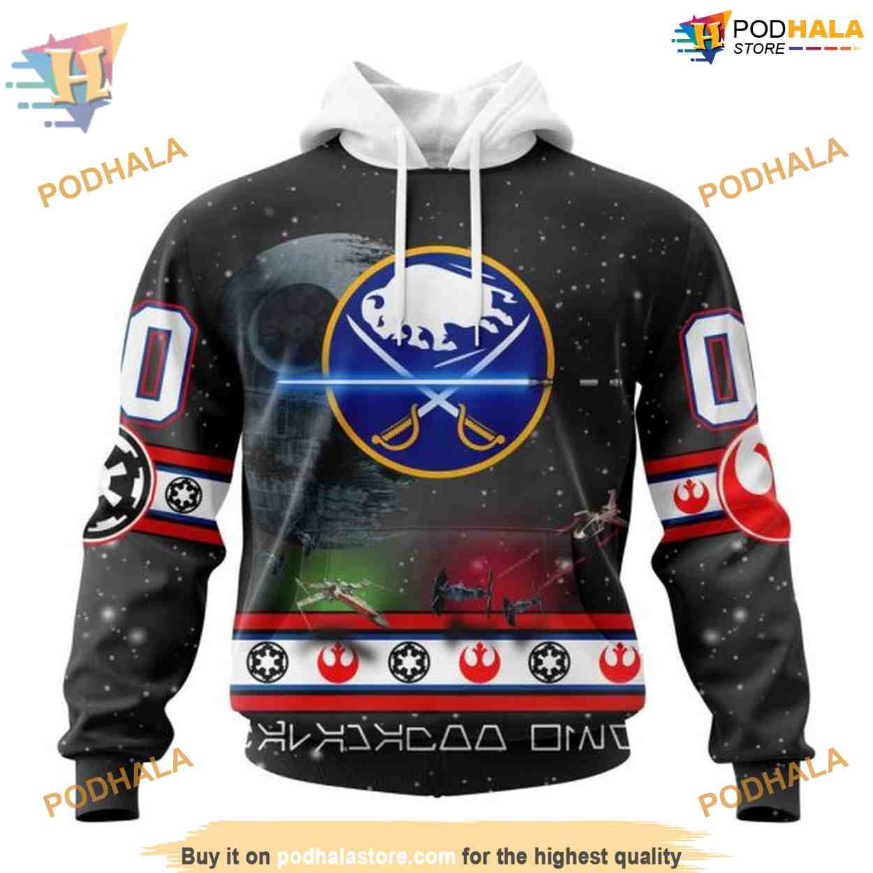 Star Wars Design Personalized NHL Buffalo Sabres Hoodie Exclusive 3D Star Wars Design Personalized NHL Buffalo Sabres Hoodie Exclusive 3D