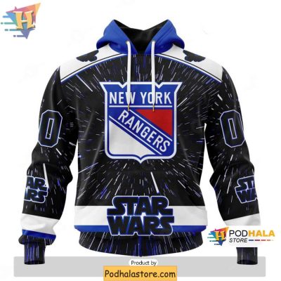 Star Wars NHL Collaboration New York Rangers 3D Hoodie for Fans