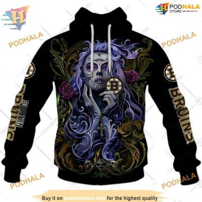 Tattoo Girl Artwork 2023 Unisex NHL Boston Bruins Hoodie 3D, Contemporary Design Merch