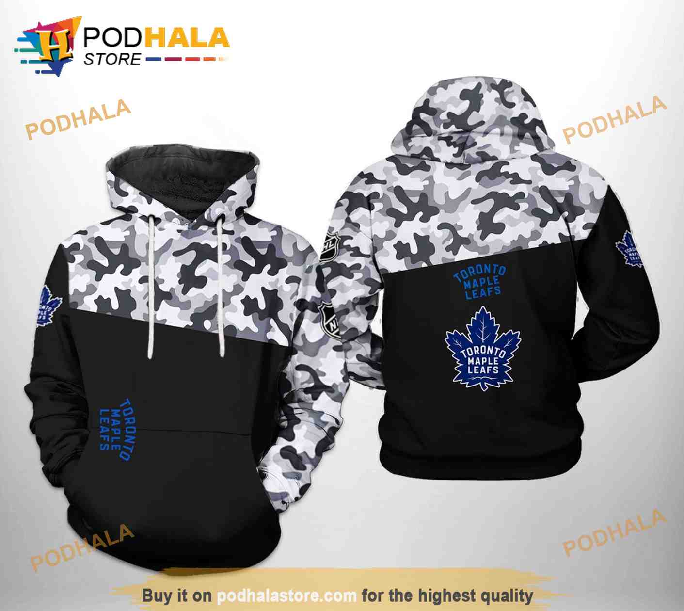 Toronto Maple Leafs NHL Camo Veteran 3D Hoodie Sweatshirt Toronto Maple Leafs NHL Camo Veteran 3D Hoodie Sweatshirt