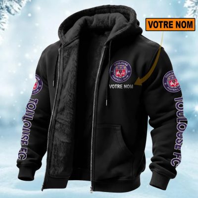 Toulouse FC Perseonalized Fleece Zip Hoodie Fleece Hoodie AOP Print