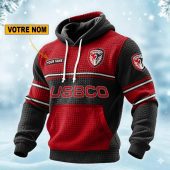US Boulogne Personalized waffle knit hoodie