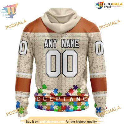 Unisex Autism Fight NHL Arizona Coyotes Arizona Coyotes Hoodie 3D