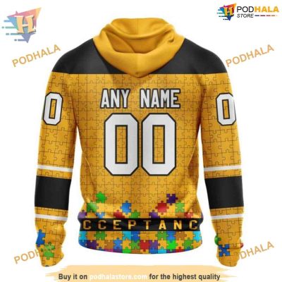 Unisex Specialized NHL Boston Bruins Hoodie 3D, Autism Awareness Hockey Merch