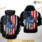 Vancouver Canucks NHL US FLag Team NHL Hoodie 3D