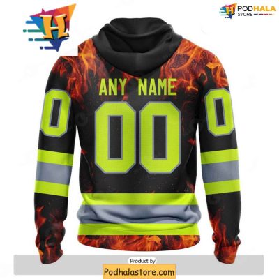 Vegas Golden Knights 3D Hoodie Custom Tribute to Firefighters Design