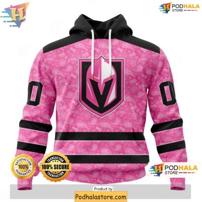 Vegas Golden Knights 3D Hoodie Supporting Breast Cancer Awareness Month