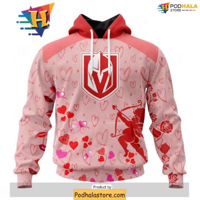 Vegas Golden Knights 3D Hoodie ,Valentines Day Edition NHL Merch Apparel