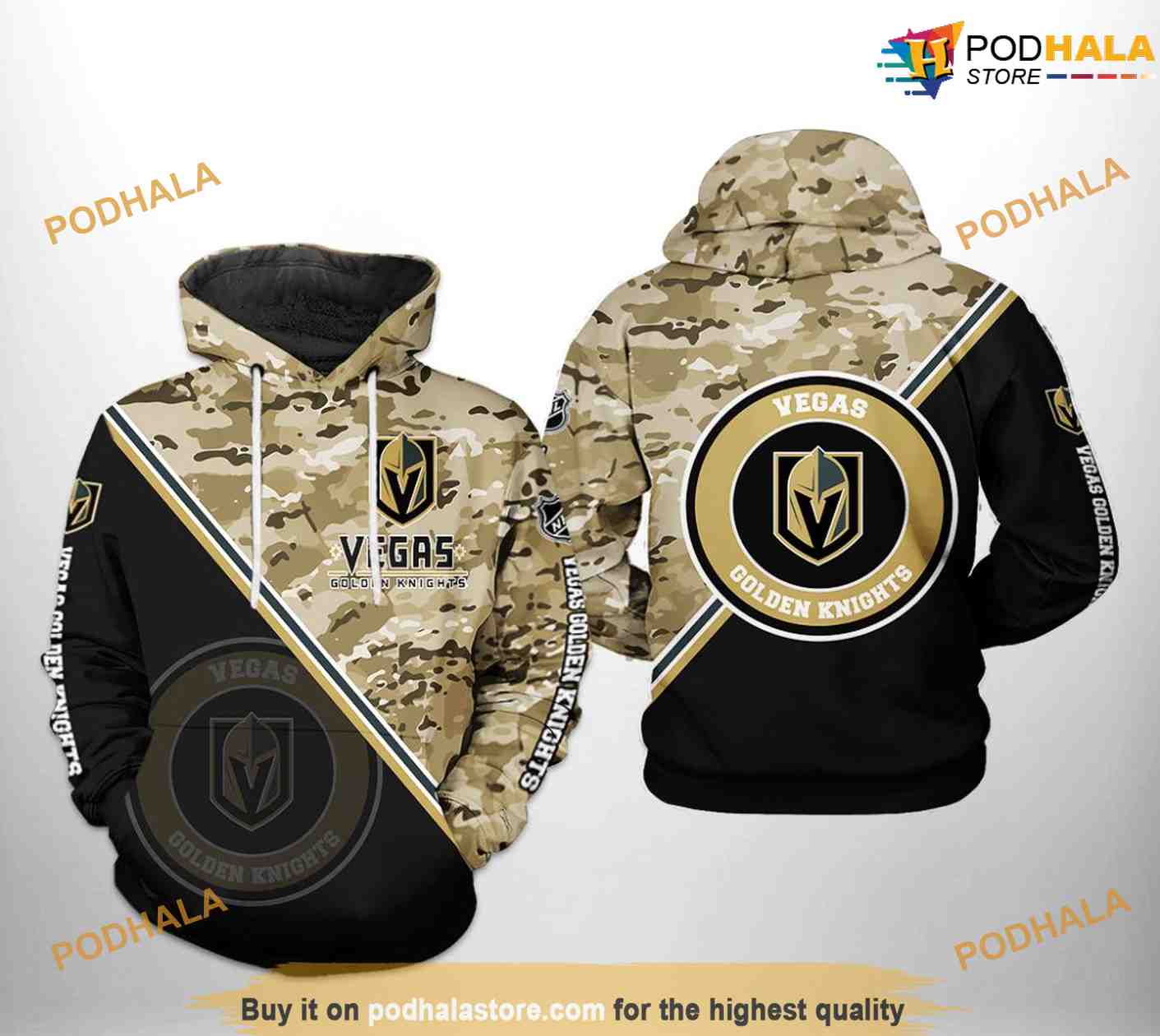 Vegas Golden Knights NHL Camo Team NHL Hoodie 3D Vegas Golden Knights NHL Camo Team NHL Hoodie 3D