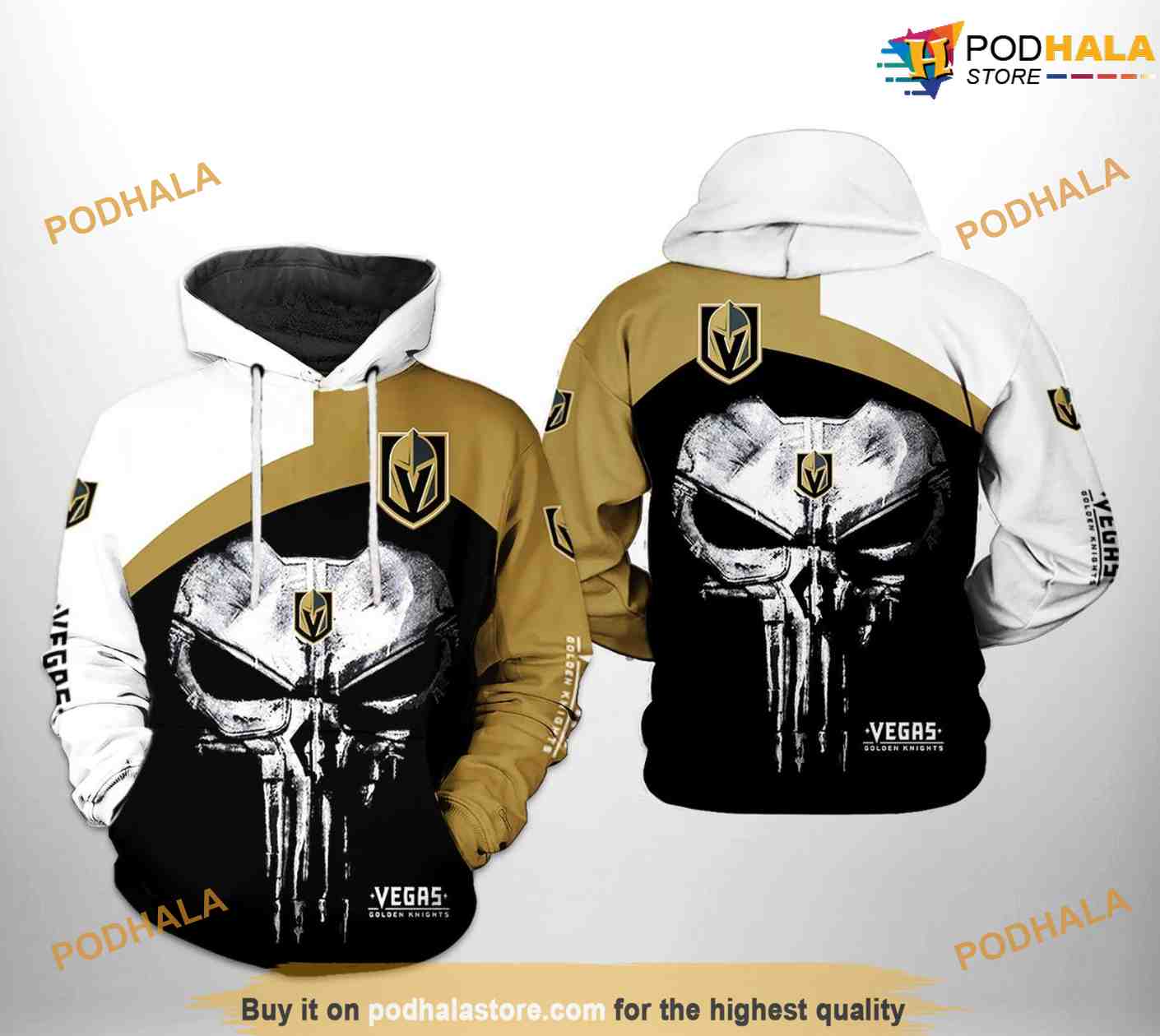 Vegas Golden Knights NHL Skull Punisher NHL Hoodie 3D Vegas Golden Knights NHL Skull Punisher NHL Hoodie 3D