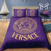 Versace Violet Hot New Luxury Brand Bedding Set Bedspread Duvet Cover Set Home Decor
