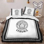 Versace White Black Limited Edition Luxury Brand High-End Bedding Set LV Home Decor