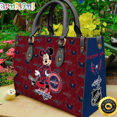 Washington Capitals NHL Minnie Women Leather Hand Bag