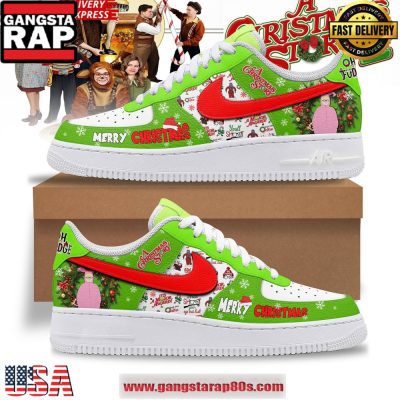 A Christmas Story Merry Christmas Limited Air Force 1 Running Sneakers
