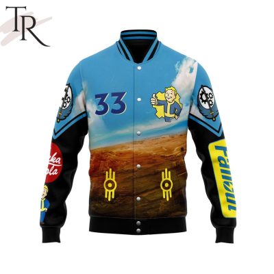 A Very Special Vault 33 PSA Fallout Baseball Jacket