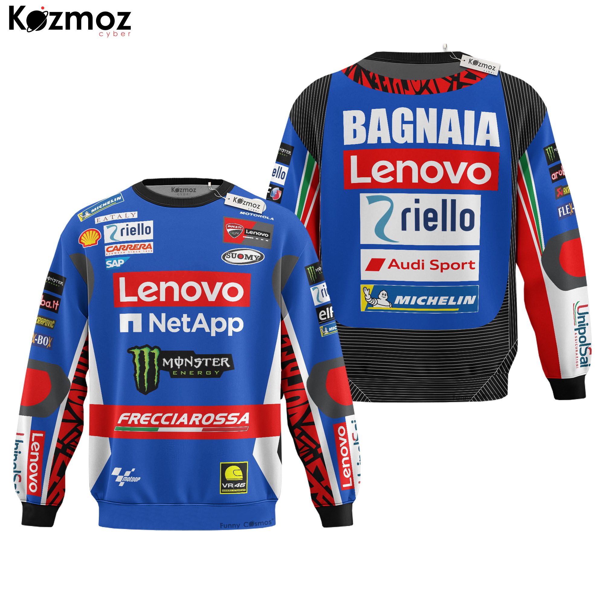 Francesco Bagnaia Racing Costume 2024 Blue Livery Collection ? Ducati MotoGP Racing Team Francesco Bagnaia Racing Costume 2024 Blue Livery Collection ? Ducati MotoGP Racing Team