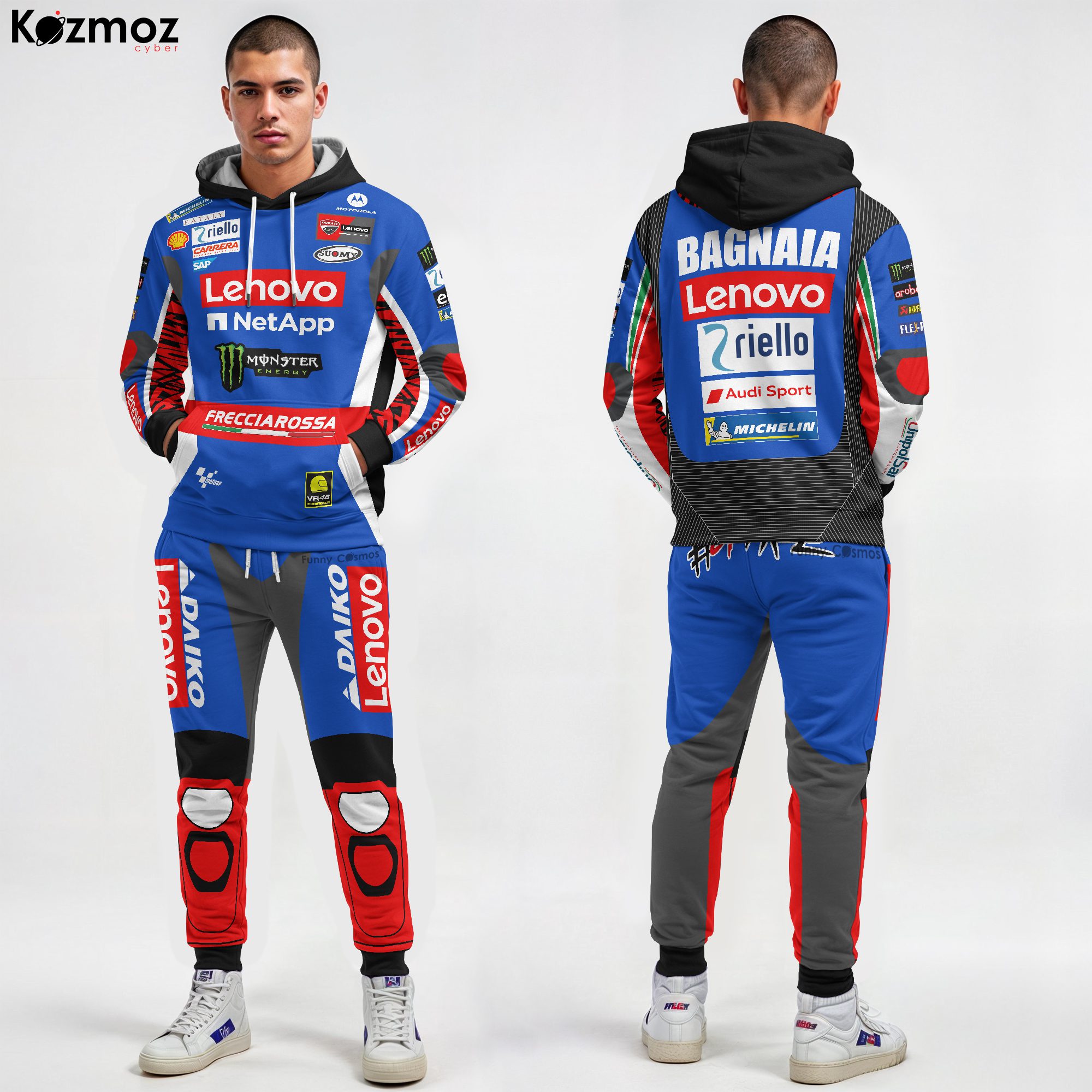 Francesco Bagnaia Racing Costume 2024 Blue Livery Collection ? Ducati MotoGP Racing Team Francesco Bagnaia Racing Costume 2024 Blue Livery Collection ? Ducati MotoGP Racing Team