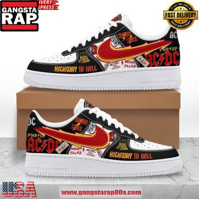 ACDC Power Up Highway To Hell Limited Air Force 1 Running Sneakers Shoes