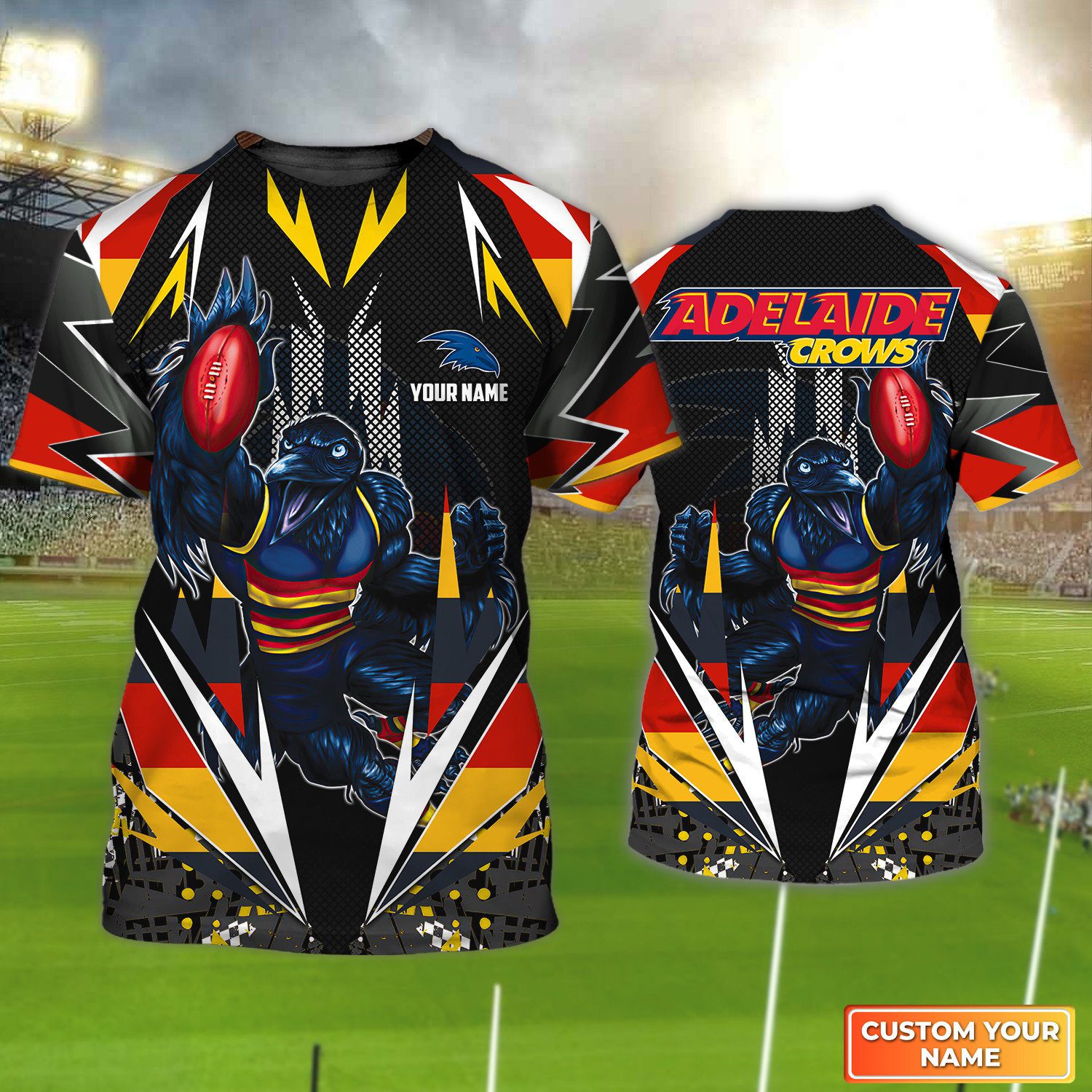 Adelaide Crows | Crows Personalized Name 3D Tshirt Tad 03 Adelaide Crows | Crows Personalized Name 3D Tshirt Tad 03