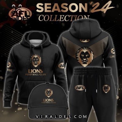 AFL Brisbane Lions Gold Premier 2024 Hoodie, Jogger, Cap