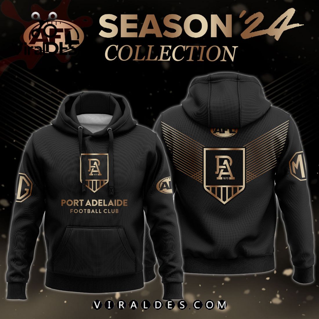 AFL Port Adelaide Power Gold Premier 2024 Hoodie, Jogger, Cap AFL Port Adelaide Power Gold Premier 2024 Hoodie, Jogger, Cap