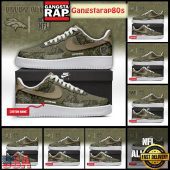 All Team NFL Happy Veteran Day Night Game Custom Name Air Force 1 Sneakers Shoes