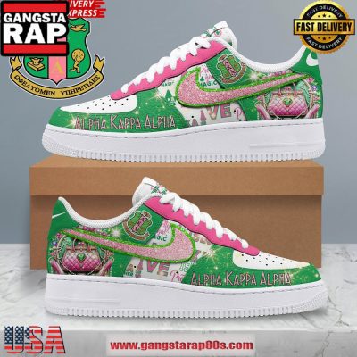 Alpha Kappa Alpha Limited Edition Air Force 1 Running Sneakers Shoes