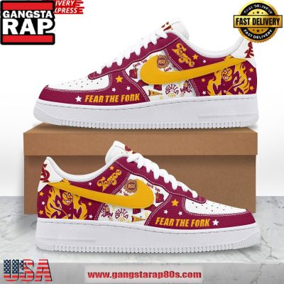 Arizona State Sun Devils Fear The Fork Limited Air Force 1 Running Sneakers Shoes