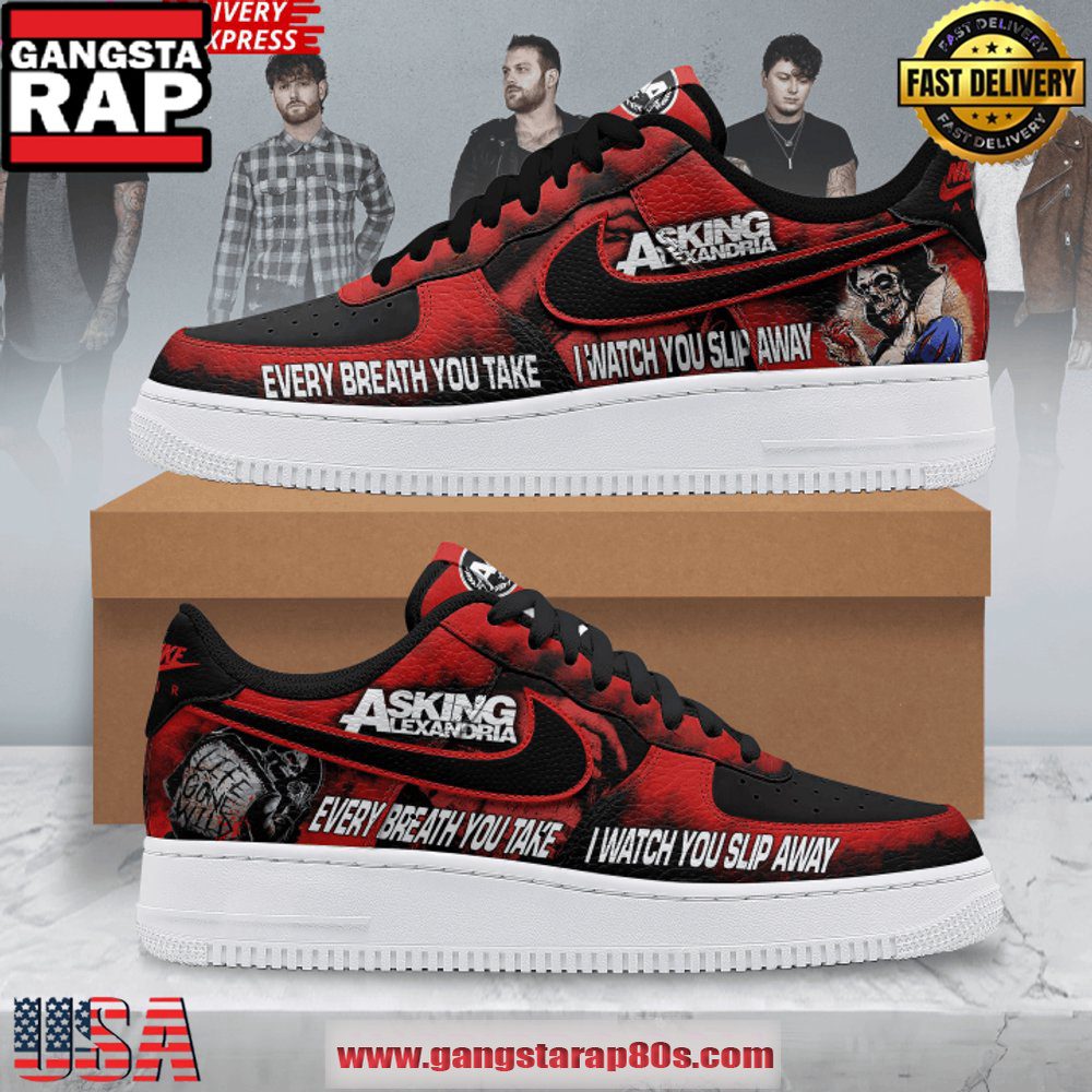 Asking Alexandria Slip Away Air Force 1 Sneakers Shoes Asking Alexandria Slip Away Air Force 1 Sneakers Shoes