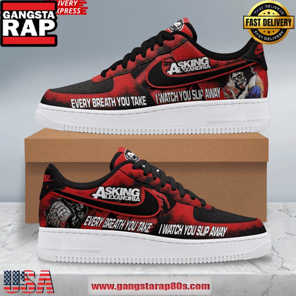 Asking Alexandria Slip Away Air Force 1 Sneakers Shoes Asking Alexandria Slip Away Air Force 1 Sneakers Shoes