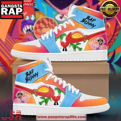 Bad Bunny Tropical Vibes Limited Edition Air Jordan 1 Running Sneakers