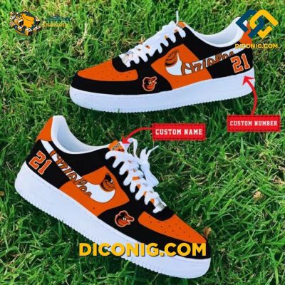 Baltimore Orioles Custom Shoes MLB Air Force 1 DICONIG FASHION