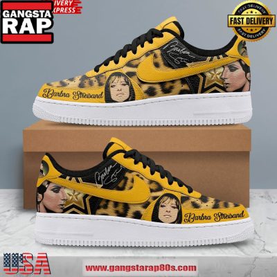 Barbra Streisand Golden Star Limited Edition Air Force 1 Shoes Running Sneakers