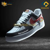 Bayer Leverkusen Custom Shoes Black Bundesliga Air Force 1 DICONIG FASHION