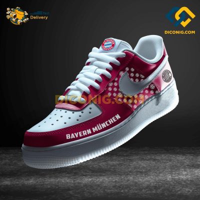 Bayern Munchen Custom Shoes Crimson Bundesliga Air Force 1 DICONIG FASHION