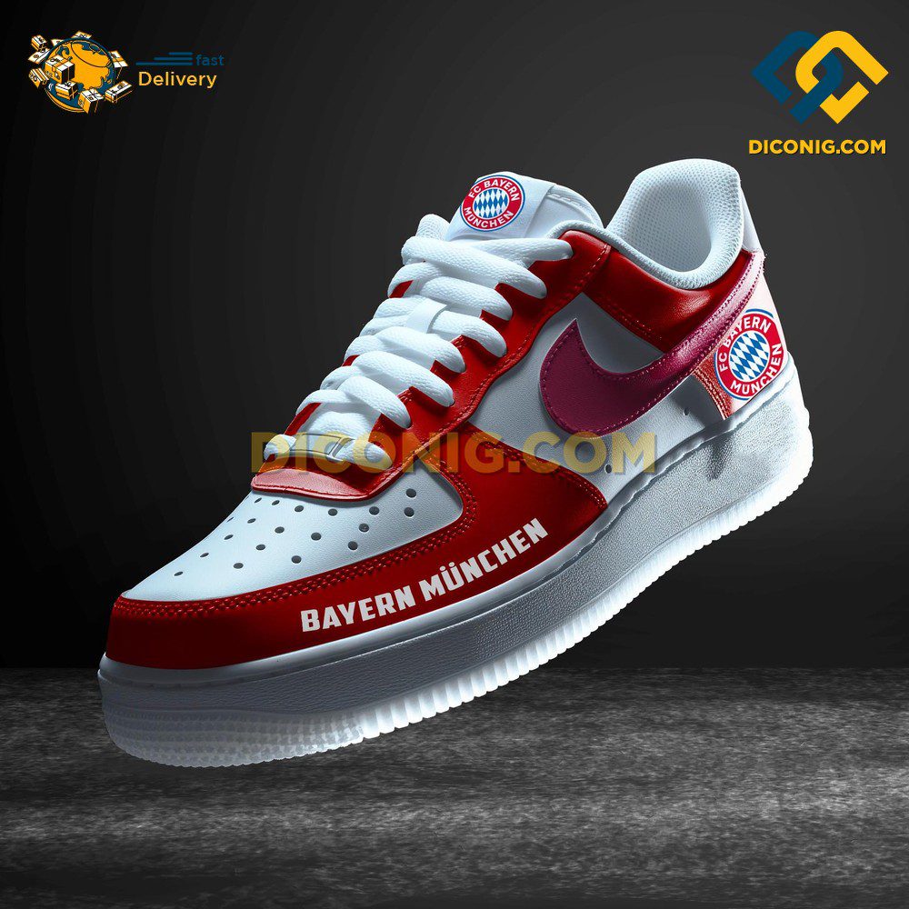 Bayern Munchen Custom Shoes Red Bundesliga Air Force 1 DICONIG FASHION Bayern Munchen Custom Shoes Red Bundesliga Air Force 1 DICONIG FASHION