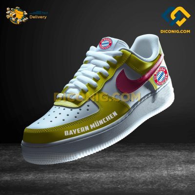 Bayern Munchen Custom Shoes Yellow Bundesliga Air Force 1 DICONIG FASHION