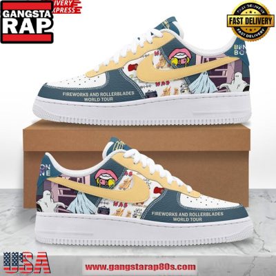 Benson Boone Fireworks and Rollerblades World Tour Air Force 1 Sneakers Shoes